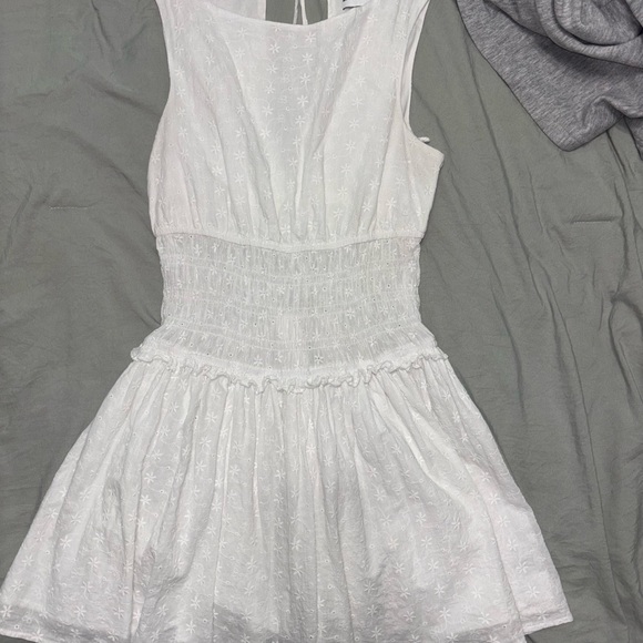 Princess Polly Dresses & Skirts - Princess Polly White Eyelet Smocked Waist Sundress